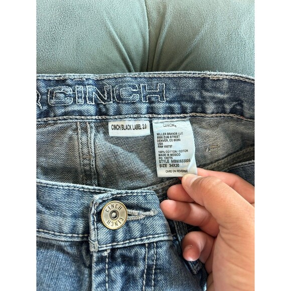 CINCH BLACK LABEL 2.0 MEDIUM WASH LOOSE FIT jeans sz 34x30 - Picture 6 of 10